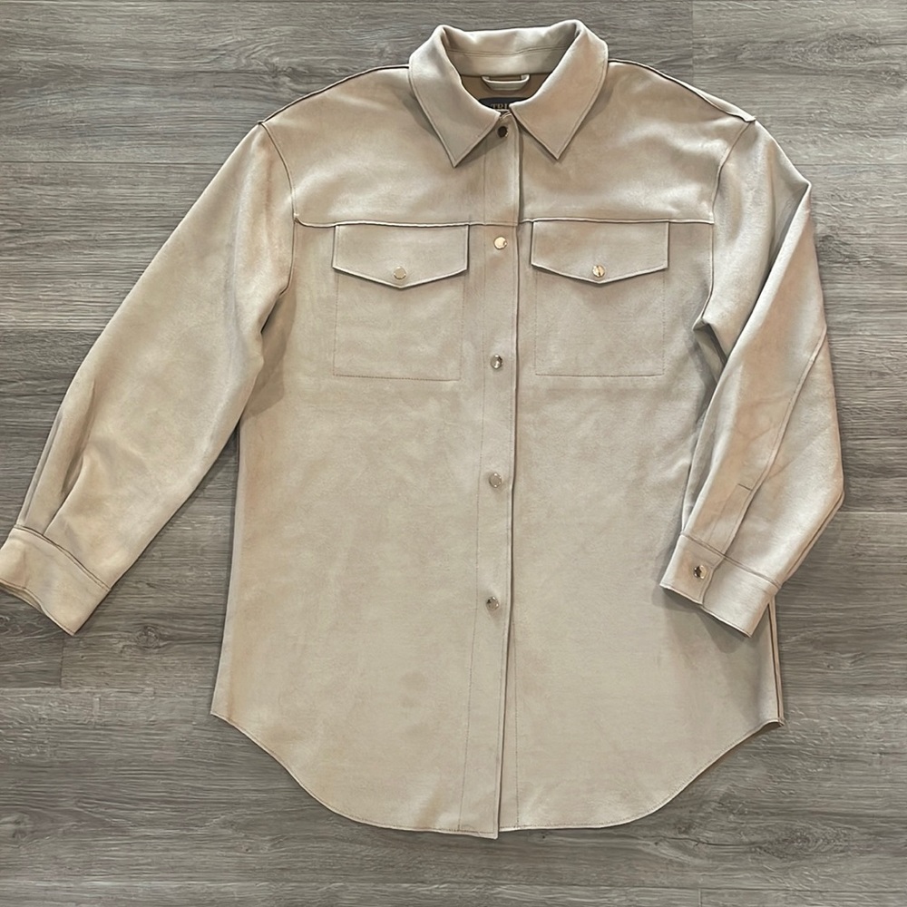 Faux suede jacket - Picture 2 of 12
